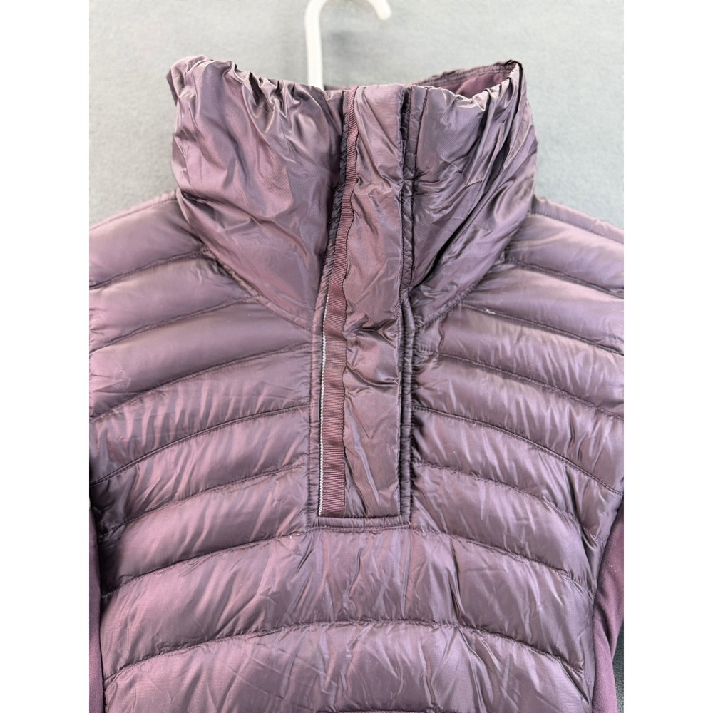 Lululemon Down For It All Pullover Jacket Plum Purple Size 2 Goose Down Running